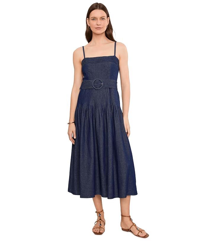 Women's Adrianna Papell Pintucked Denim Midi